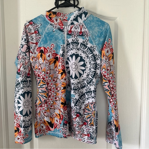 Floral Zip Uo Track Jacket - Picture 2 of 3
